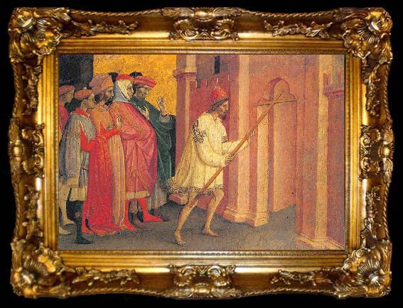 framed  Lambertini, Michele di Matteo The Emperor Heraclius Carries the Cross to Jerusalem, ta009-2